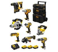 DeWALT Kit DWK800 (DCD796 + DCH273 + DCG405 + DCF887 + DCF894 + DCS331 + DCS391 + DCL050 + 3 Batterie 5,0 Ah + Caricabatterie + Caddy 3en1)