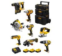 Dewalt kit dwk801 (dcd996 + dch273 + dcg405 + dcf887 + dcf894 + dcs334 + dcs570 + dcl050 + 3 x 5,0 ah + dcb115 + caddy 3en1) 8435587917045