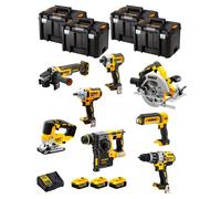 Dewalt kit dwk801t (dcd996 + dch273 + dcg405 + dcf887 + dcf894 + dcs334 + dcs570 + dcl050 + 3 x 5,0 ah + dcb115 + 4 x tstak vi) 8435587919179