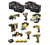 DeWALT kit DWK900T (DCD796 + DCH273 + DCG405 + DCF887 + DCF894 + DCS331 + DCS391 + DCS369 + DCL050+ con 3 batterie da 5.0Ah +DCB115+ 4xTSTAK VI)