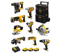 DeWALT Kit DWK901 (DCD996 + DCH273 + DCG405 + DCF887 + DCF894 + DCS334 + DCS570 + DCS367 + DCL050 + 3 Batterie 5,0 Ah + Caricabatterie + Caddy 3en1)