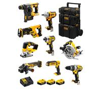 DeWALT kit DWK901 (DCD996 + DCH273 + DCG405 + DCF887 + DCF894 + DCS334 + DCS570 + DCS367 + DCL050+ con 3 batterie da 5.0Ah +DCB115 + Caddy 3en1)