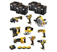 DeWALT kit DWK901T (DCD996 + DCH273 + DCG405 + DCF887 + DCF894 + DCS334 + DCS570 + DCS367 + DCL050+ con 3 batterie da 5.0Ah +DCB115+ 4xTSTAK VI)