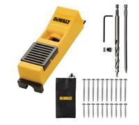 DEWALT Kit per foro singolo con custodia per riporre oggetti, con guida per trapano, punta da trapano tascabile e viti tascabili, strumento di giunzione per lavori pesanti, per progetti di lavorazione