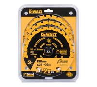 DEWALT Lama per sega circolare manuale 190/30 mm 24WZ Quantità:3