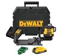 DEWALT DCLE34031D1 laser multilinea cordless a 360°verde(autolivellante, precisione +/- 3 mm 10m,compatibile con batterie XR da 18 V,inclusa batteria e caricabatterie, staffa da parete, target verde)
