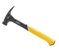 Dewalt Martello da carpentiere con testa liscia, 454 g, struttura in acciaio monopezzo e manico in acciaio spesso trattato termicamente per una lunga durata in cantiere