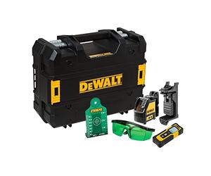 DEWALT Nivel Láser autonivelante verde de 2 líneas en cruz (horizontal y vertical) + Medidor láser de distancias con alcance de 30m per qualità e praticità per uso pratico risultati affidabili 2 l