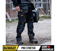 DEWALT Dewharr3229-tb Harrison PRO-Pantaloni Elasticizzati Vita 32" Gamba 29", Nero/Grigio, 32W / 29L Uomo