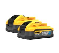 DEWALT POWERSTACK Pacco Batterie Doppio 18V 5.0Ah Li-ion DEWDCBP518H2