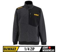 DeWalt Redland Uomo Felpa Zip 1/4 300gsm Grigia 65% Poliestere 35% Cotone