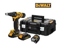 DEWALT RIVETTATRICE A BATTERIA 18V XR 4.8 MM 2 BATTERIE 2 AH DCF403D2GT-QW