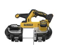 DEWALT Sega a nastro 20V MAX XR, motore brushless, portatile e senza fili, capacità di taglio da 3-3/8 pollici, solo utensile nudo (DCS378B)