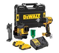 DEWALT - Set di 2 strumenti 18 V XR (DCLE34031 + DCD805) + 2 batterie 2 Ah + caricatore + scatola T-STAK - DEWALT - DCK2095D2T-QW