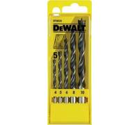 DeWALT - set di punte - per truciolato, compensato, legno tenero, legno duro - 5 pezzi - 5 mm, 6 mm, 8 mm, 10 mm, 4 mm - lunghe NEW