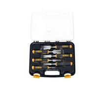 DEWALT Set di scalpelli per legno, 6 pezzi, contiene uno di ogni dimensione: 6, 13, 19, 25, 32, 38 mm (1/4, 1/2, 3/4, 1, 1,1/4, 1,1,3 cm).
