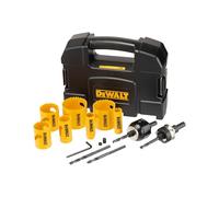 DEWALT - Set di seghe a tazza bi-metallo EXTREME, 11 pezzi (7 seghe a tazza, 2 mandrini e 2 punte pilota), DT90355-QZ