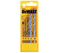 DEWALT SET PUNTE PER MURATURA Set 5 punte punte per muratura in cassetta di