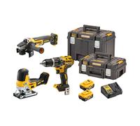 DEWALT Set trapano avvitatore a percussione cordless 18V / 5Ah DCD 796, DCG 405, DCS 335, DCB 184 Quantità:1