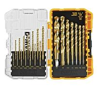 (TG. 21 piece) DEWALT Set di punte per trapano in nitruro di titanio, 21 pezzi (