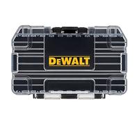 DEWALT ToughCase - Cassetta degli attrezzi, per piccole parti, organizer a 1 scomparto, chiusura a clip per una chiusura sicura (DWASTCASEBLK)