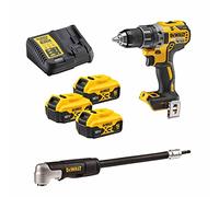 DEWALT Trapano avvitatore a batteria 3 batterie 5Ah e kit accessori DCD791P3A-QW
