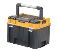 DEWALT TSTAK - Cassetta degli attrezzi con manico lungo e profondo, design extra large, divisore fisso per l'organizzazione degli attrezzi, resistente ad acqua e detriti (DWST17814)