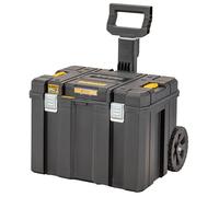 DEWALT TSTAK IP54 Cassa mobile con ruote, DWST83347-1 | Cassa mobile TSTAK IP54 con ruote resistenti, maniglia telescopica e capacità di 50 kg per trasporto sicuro utensili.