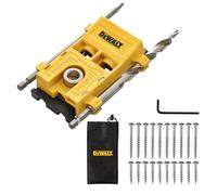 DEWALT Twin Pro Pocket Hole Jig Kit con MagniClip Storage System - Jig Pocket Hole Jig con Twin Drill Guide, Pocket Hole Drill Bit, Borsa di stoccaggio e viti tascabili - Heavy-Duty Drill Jig per la