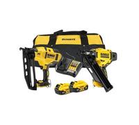 DEWALT XR Cordless Doppio Sparachiodi Kit 18V 2 X 5.0Ah LI-ION E Borsa Attrezzi