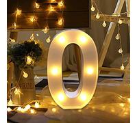 Dewanxin LED Lampada Numerica Numero Numeri Illuminati 0 1 2 3 4 5 6 7 8 9, Insegne Luminose Luci LED Alfabeto Luminoso Marquee Lights per Decorazione di Casa, Matrimoni, Feste, Reception, Bar (0)