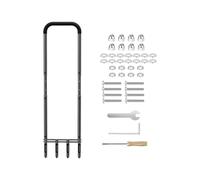 dewdat Lawn Aerator Tool | Adjustable Non Slip Handle Anti-Clog | Metal Grass Aerator for Lawn | for Men Women Beginner Home Garden Yard Landscape Soil Floor Care Maintenance