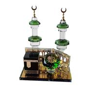 dewdat Modello in miniatura Eid ornamenti, decorazioni islamiche di Il Minareto della Mecca Moschea e Kaaba Ram-adan Eid, statuette da collezione di musulmani, decorazione