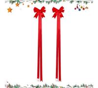 dewdat Noeud en Ruban pour Porte de Placard Noël - Décorations de Fête Réutilisables - de Placard Rouges pour la Cuisine - Portes Entrées Clôtures Arbres Couronnes de Voiture Art de Table
