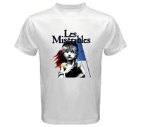 dewe3tdesdEU Les Miserables Broadway Show Men's White T-Shirt