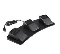 Dewedrt Interruttore a pedale triplo USB, tasto controller, tastiera personalizzata, pedale di azione multimediale per giochi per computer