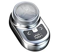 Dewedrt Rasoio Elettrico Portatile per Uomo, Mini Rasoio da Barba con Schermo LCD, Ricaricabile USB, Acciaio Inossidabile, Design Elegant, Per Viaggi e Casa