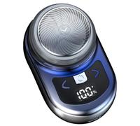 Dewedrt Rasoio Elettrico Portatile Rasoio da Tasca per Uomo Mini Rasoio da Barba Schermo LCD di Alimentazione Rasoio Ricaricabile per Viaggi a Casa-C