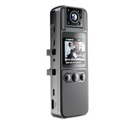 Dewedrt Videocamera registratore per il corpo, fotocamera da Polizia portatile, registratore HD 1080P, registratore di schermo da 1,4 pollici con Visione