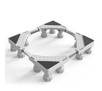 DEWEL 12 Piedi Base Lavatrice Universale Regolabile per Asciugatrice, Carico Orso 500kg Base Regolabile Larghezza 46-60cm, Altezza 10cm-13cm, Bianco