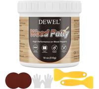 DEWEL 500g di Stucco per Legno Riempitivo per Riempire Buchi Profondi in Mastice per Riparare Fori di Chiodi, Ammaccature e Spazi Vuoti, Bianco