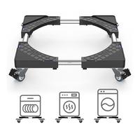DEWEL Base con Ruote, Supporto per Frigorifero su 4 Ruote, Base Supporto Regolabile per Frigorifero, Lavastoviglie e Armadio per Liquori,Nero