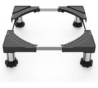 DEWEL Base per Lavatrice, Rialzo per Lavatrice di Regolabile, Base Frigorifero da Incasso, Larghezza Regolabile 44,5-67Cm, Aumento Altezza 13Cm-17Cm, Coloro: Nero