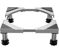 DEWEL Base per Lavatrice, Rialzo per Lavatrice di Regolabile, Base Frigorifero da Incasso, Larghezza Regolabile 44,5-67Cm, Aumento Altezza 18cm-22cm, Coloro: Bianco