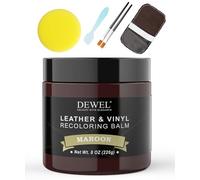DEWEL Kit Riparazione Pelle 200g Marrone Rossastro Tintura per la Riparazione della Pelle,Ricolorante Pelle,Riparazione Sedili Auto,per Auto Giacca Abbigliamento Moto Cura della Pelle