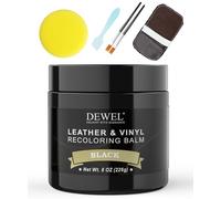 DEWEL Kit Riparazione Pelle 200g Nero Tintura per la Riparazione della Pelle,Ricolorante Pelle,Riparazione Sedili Auto,per Auto Giacca Abbigliamento Moto Cura della Pelle