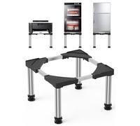 DEWEL Mini Base Per Frigorifero Rialzata, Altezza 33-36 CM, Base Per Lavastoviglie 45-67 CM Con 4 Piedini Robusti, Carico 200 KG Per Asciugatrice Armadio Frigorifero (Nero)