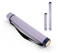 DEWEL Rullo telescopico per poster A0, rullo per il trasporto da disegno, 62-107 cm, custodia per immagini, poster e carta flipchart, lunghezza e tracolla regolabile, in plastica, 1 pezzo (viola)