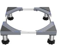 DEWEL Supporto regolabile per lavatrice e asciugatrice, carico orso 350 kg, larghezza regolabile 44,5 - 67 cm, altezza 18 - 22 cm, grigio