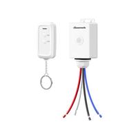 DEWENWILS Interruttore radio esterno con telecomando, 230 V, 3000 W, set di interruttori della luce senza fili, controllo radio IP65, portata 30 m, nessun cablaggio necessario, batteria inclusa